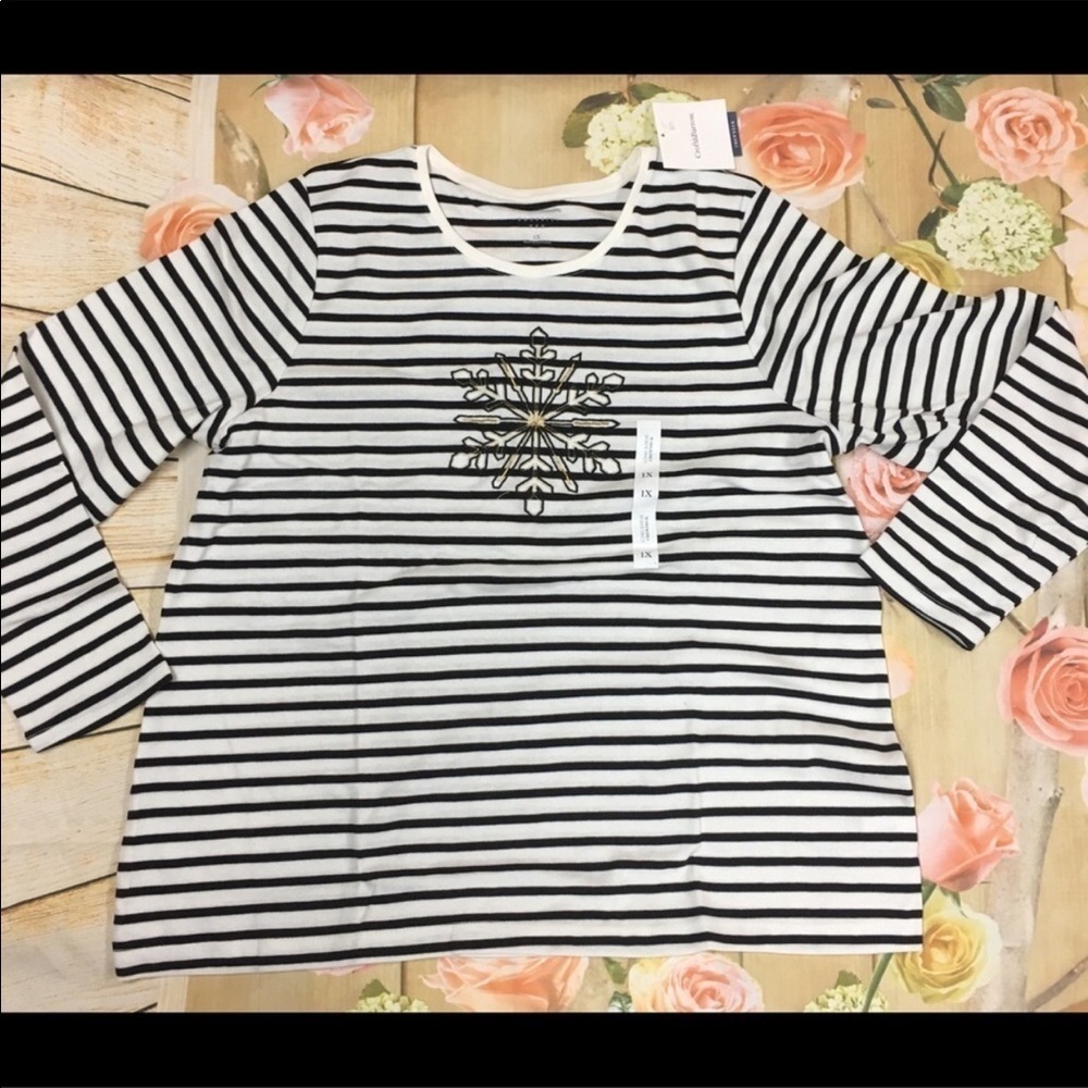 Women's croft & barrow plus size classic‎ tee